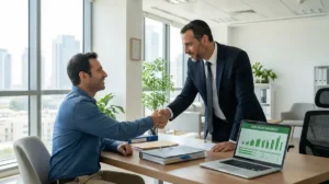 עורך דין מחיקת חובות בפגישת ייעוץ עם לקוח