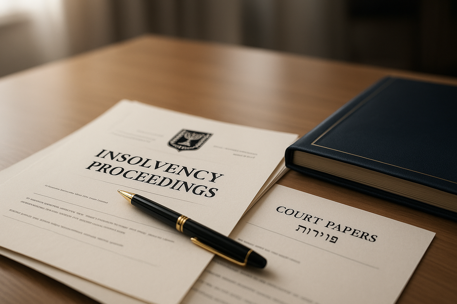 מסמכים משפטיים להגשת בקשת חדלות פירעון